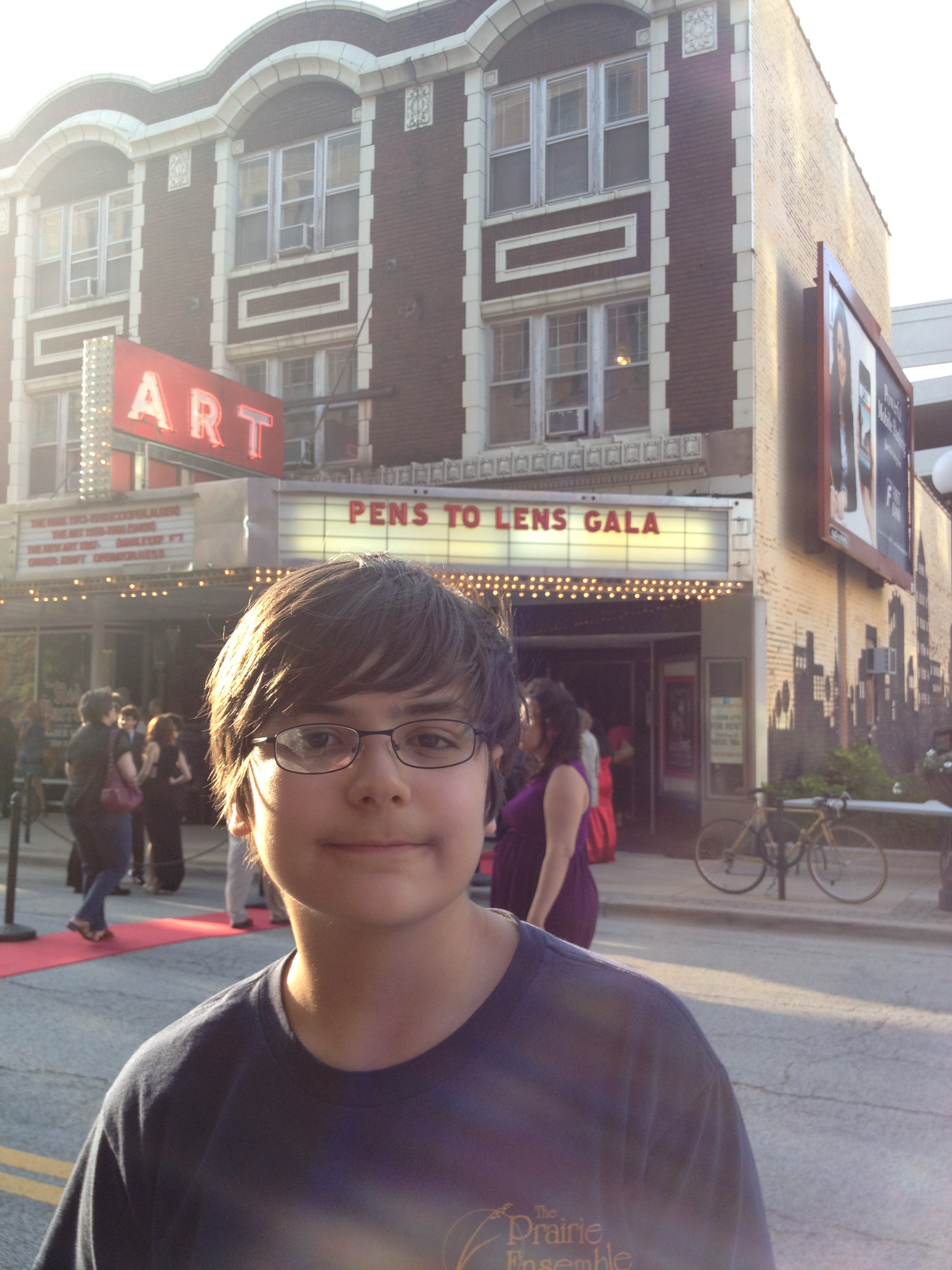 My 11-year-old son, and aspiring screenwriter, at his first film festival!